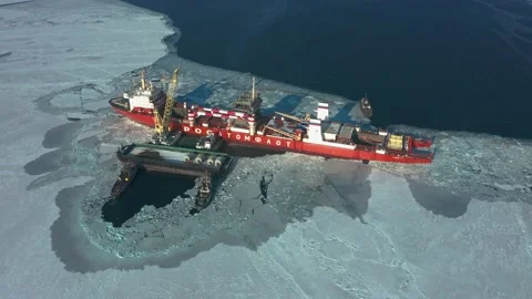Nuclear-powered dry cargo ship Sevmorput in Vladivostok. Stock Footage 169750568