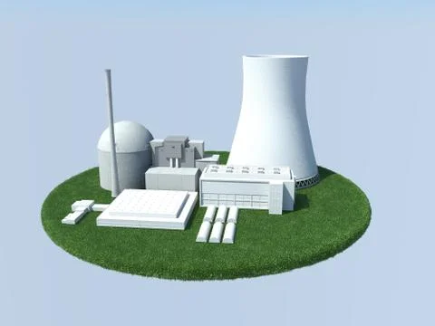 Nuclear-Powerplant Stock Illustration