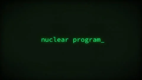 Nuclear Program, Typing Text, Retro Computer Screen Stock Footage 311873100