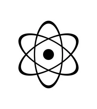 Nuclear React Icon Logo Illustrazione stock