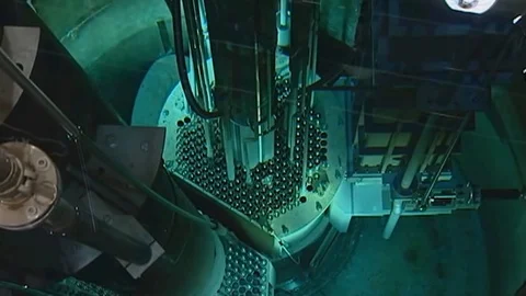 A nuclear reactor core is cooled. Stock Footage 123375277
