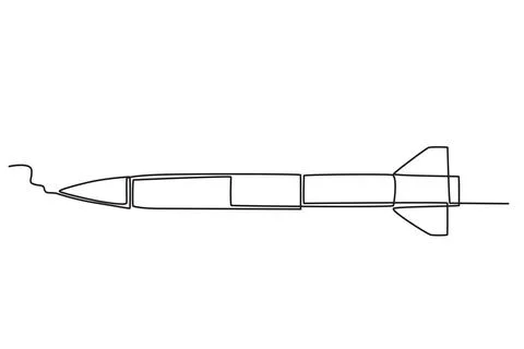 A nuclear rocket concept Stock Illustration