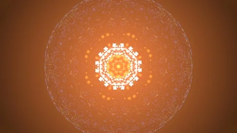 Nuclear science and engineering concept. Round shape pattern changing its Stock Footage 123811498