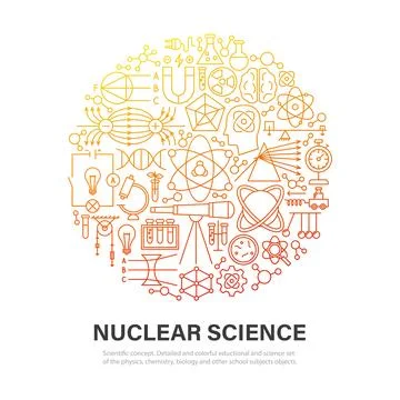 Nuclear Science Circle Concept Stock Illustration