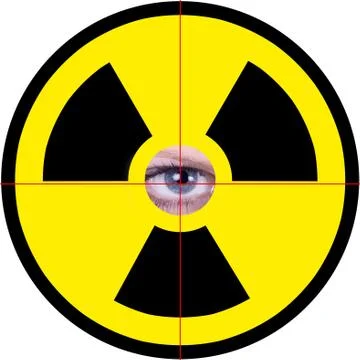 Nuclear sign with eye Stock Illustration