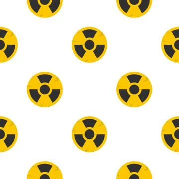 Nuclear sign pattern seamless Illustrazione stock