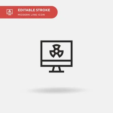Nuclear Simple vector icon. Illustration symbol design template for web mobil Stock Illustration
