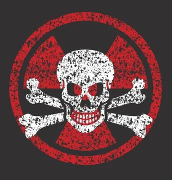 Nuclear skull symbol Stock Illustration