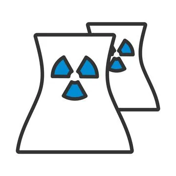Nuclear Station Icon Stock Illustration