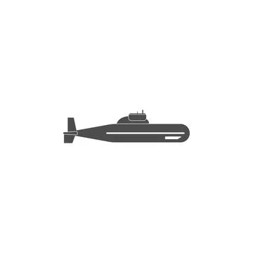 Nuclear submarine icon. Elements of water craft from above. Premium quality Illustrazione stock