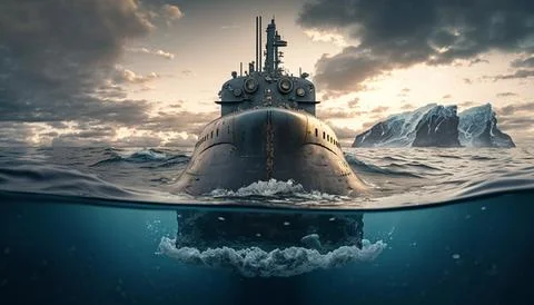 A nuclear submarine Stock Illustration