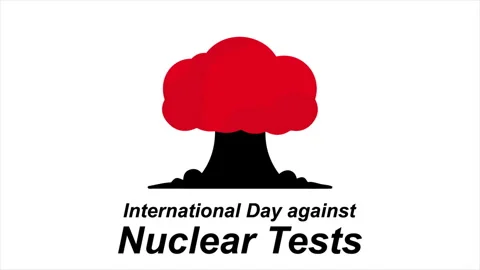 Nuclear tests international day against explosion Stock Footage 341522065