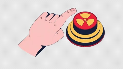 Nuclear threat 2D animation Stock Footage 337409012