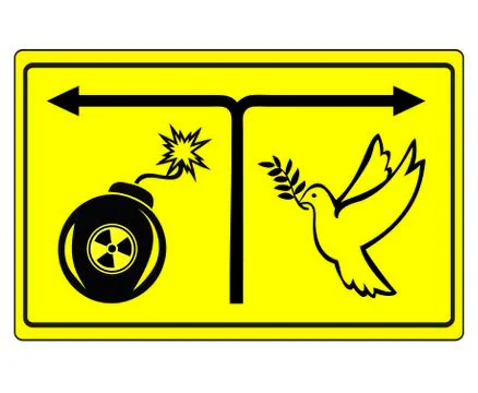 Nuclear War or Peace Stock Illustration