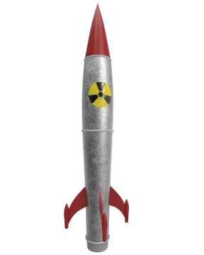 Nuclear warhead with clipping mask Illustrazione stock