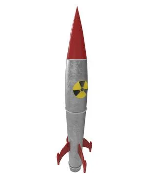 Nuclear warhead with clipping mask Illustrazione stock