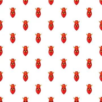 Nuclear warhead pattern, cartoon style Illustrazione stock