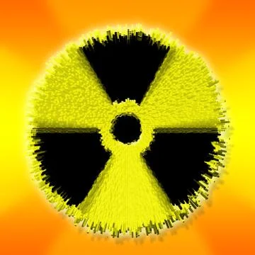 Nuclear warning explosion Stock Photos