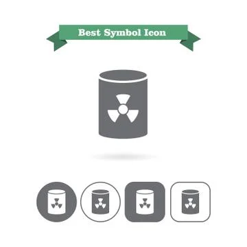 Nuclear waste barrel Stock Illustration