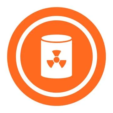 Nuclear waste barrel Stock Illustration