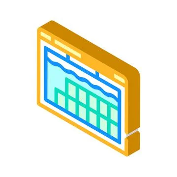 Nuclear waste water storage isometric icon vector illustration Stock-Illustration