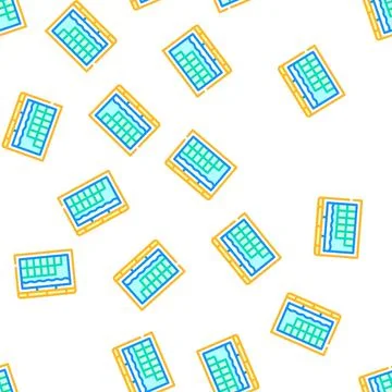 Nuclear waste water storage vector seamless pattern Illustrazione stock