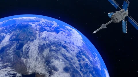 Nuclear Weapon in Space Stock Footage 268325056
