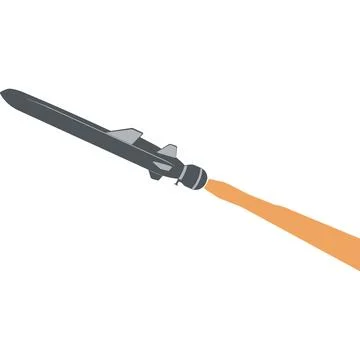 Nuclear weapon. US nuclear weapons. Hypersonic missile. Stock Illustration