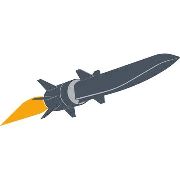 Nuclear weapon. US nuclear weapons. Nuclear rocket. Stock Illustration