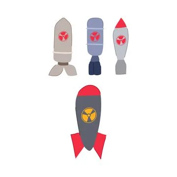Nuclear weapons and atomic bomb danger concept Stock Illustration
