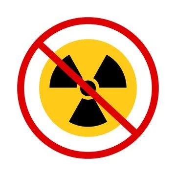 Nuclear weapons prohibition sign. Vector. Stock Illustration