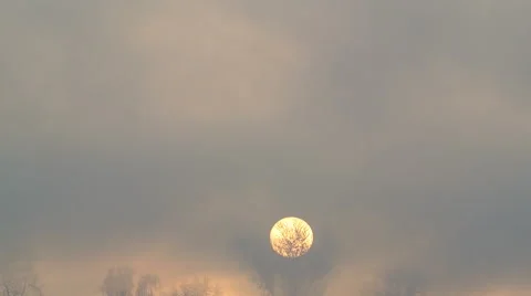 Nuclear winter. Breaking Dawn. Background Stock Footage 47579944