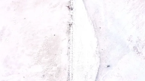 Nuclear winter white landscape toxic snow surface Stock Footage 114569082