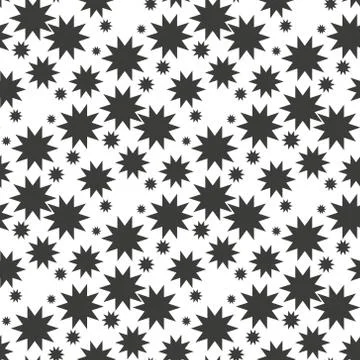 Nucleate explosion pattern repeat seamless in black color for any design. Vector Stock Illustration