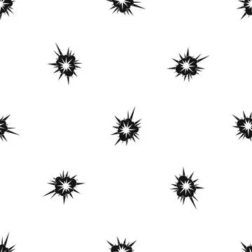 Nucleate explosion pattern seamless black イラスト素材