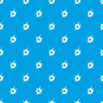 Nucleate explosion pattern seamless blue Stock Illustration