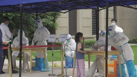 Nucleic Acid Testing In china. Stock Footage 192324764