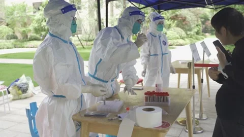 Nucleic Acid Testing In china. Stock Footage 192326675