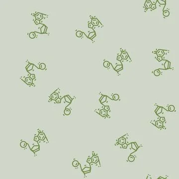 Nucleic acids biochemistry line seamless pattern Stock Illustration
