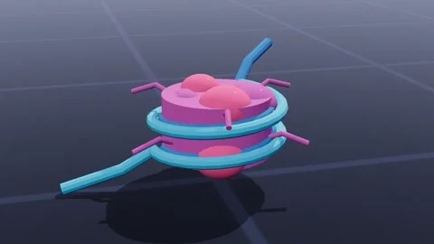Nucleosome spool molecular biology 3d loop 3D animation seamless loop Stock Footage 341733692
