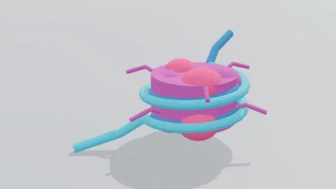 Nucleosome spool transcription 3d loop white background 3D animation seamless 스톡 동영상 341851764