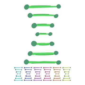Nucleotides dna spiral vector cartoon graphic Stock Illustration