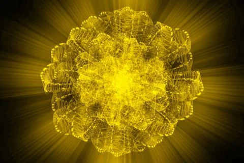 Nucleus of Atom Nuclear explode ray radiation light science concept abstrac.. Foto stock