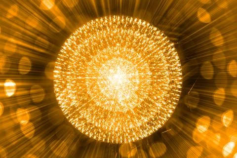 Nucleus of Atom Nuclear explode ray radiation light science abstract blur b.. 写真素材