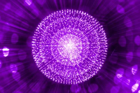 Nucleus of Atom Nuclear explode ray radiation light science abstract blur b.. Stock Photos