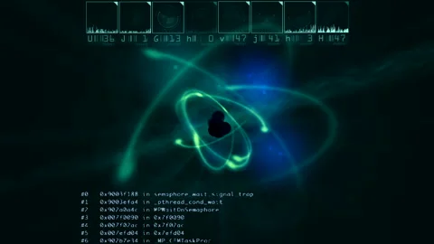 Nucleus of Atom. Protons and neutrons. Electrons orbiting the nucleus Stock Footage 313655457