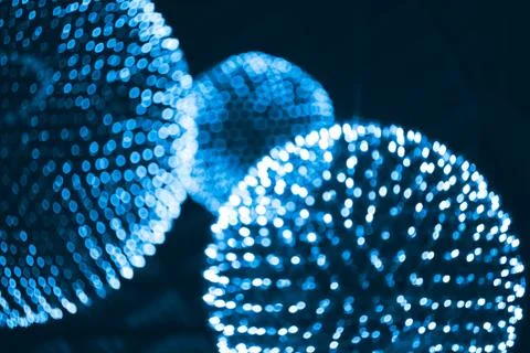 Nucleus, Atoms, Elements or Molecules light science abstract blur background. Foto stock