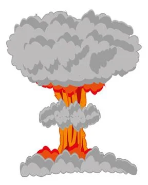 Nucleus blast on white Illustrazione stock