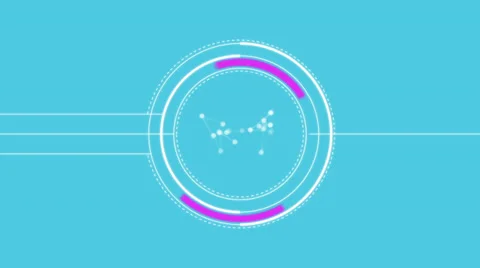 NUCLEUS NETWORK VIBRATION. ALPHA MATTE Video stock 33974327