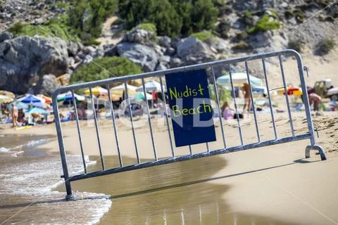Nude beach sign ~ Premium Stock Photo ~ Image #78026564